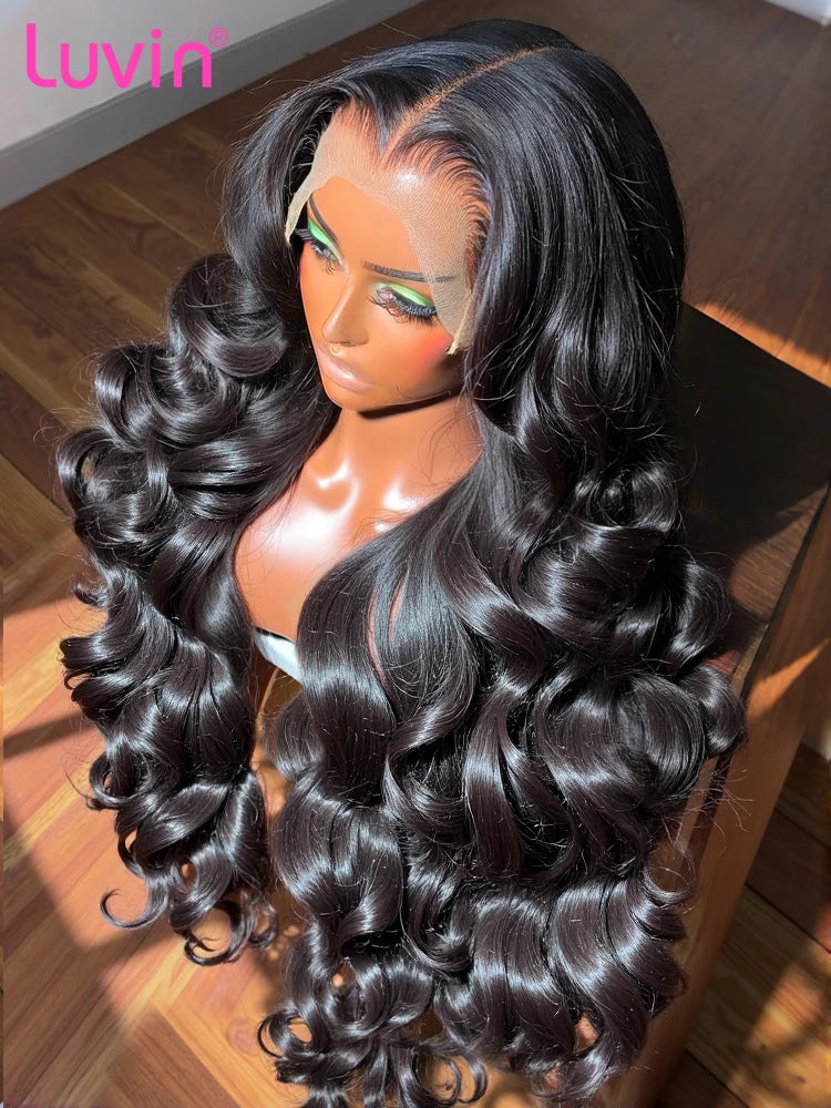 Luvin HD Transparent Body Wave Human Hair Wigs 13x6 Body Wave Lace Front Wig Human Hair Brazilian Water Wave Lace Frontal Wigs