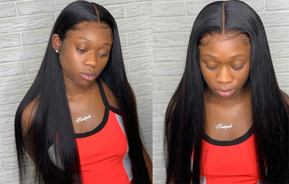 13x4 Ready to Wear and Go Lace Glueless Wigs Transparent Straight Pre Cut Lace Front Human Hair Wigs 4X4 Closure Wig Pre Plucked
