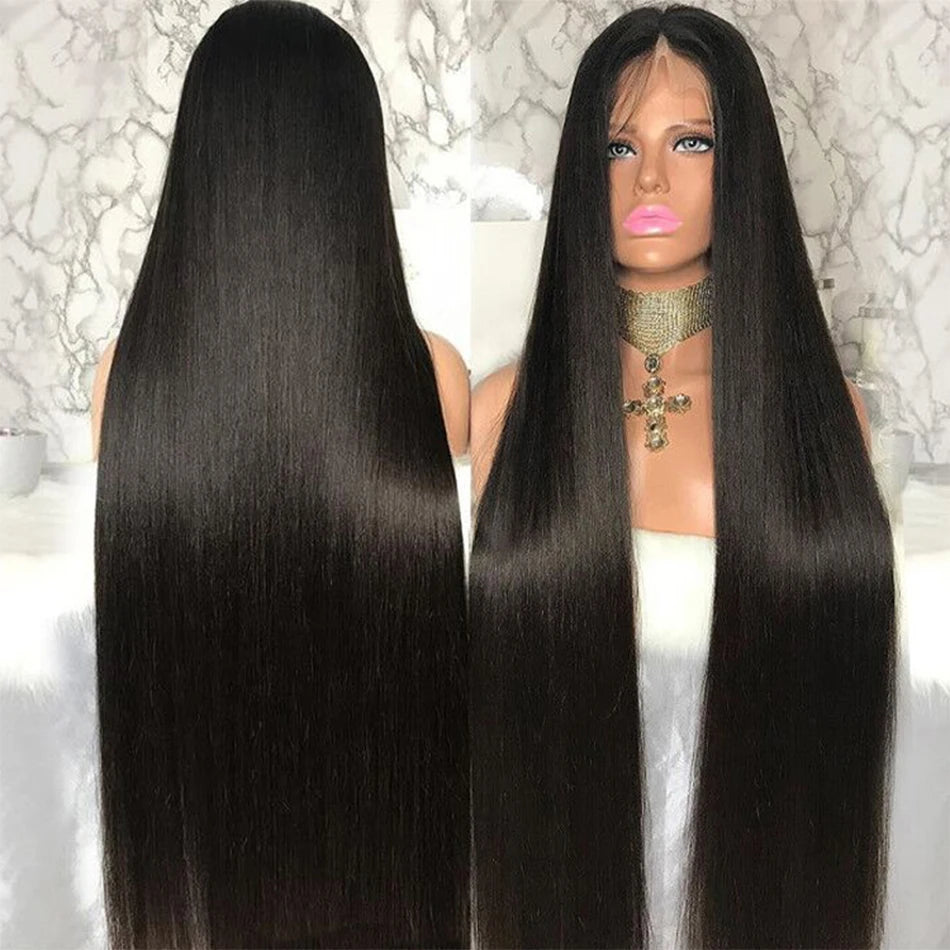 13x4 Ready to Wear and Go Lace Glueless Wigs Transparent Straight Pre Cut Lace Front Human Hair Wigs 4X4 Closure Wig Pre Plucked
