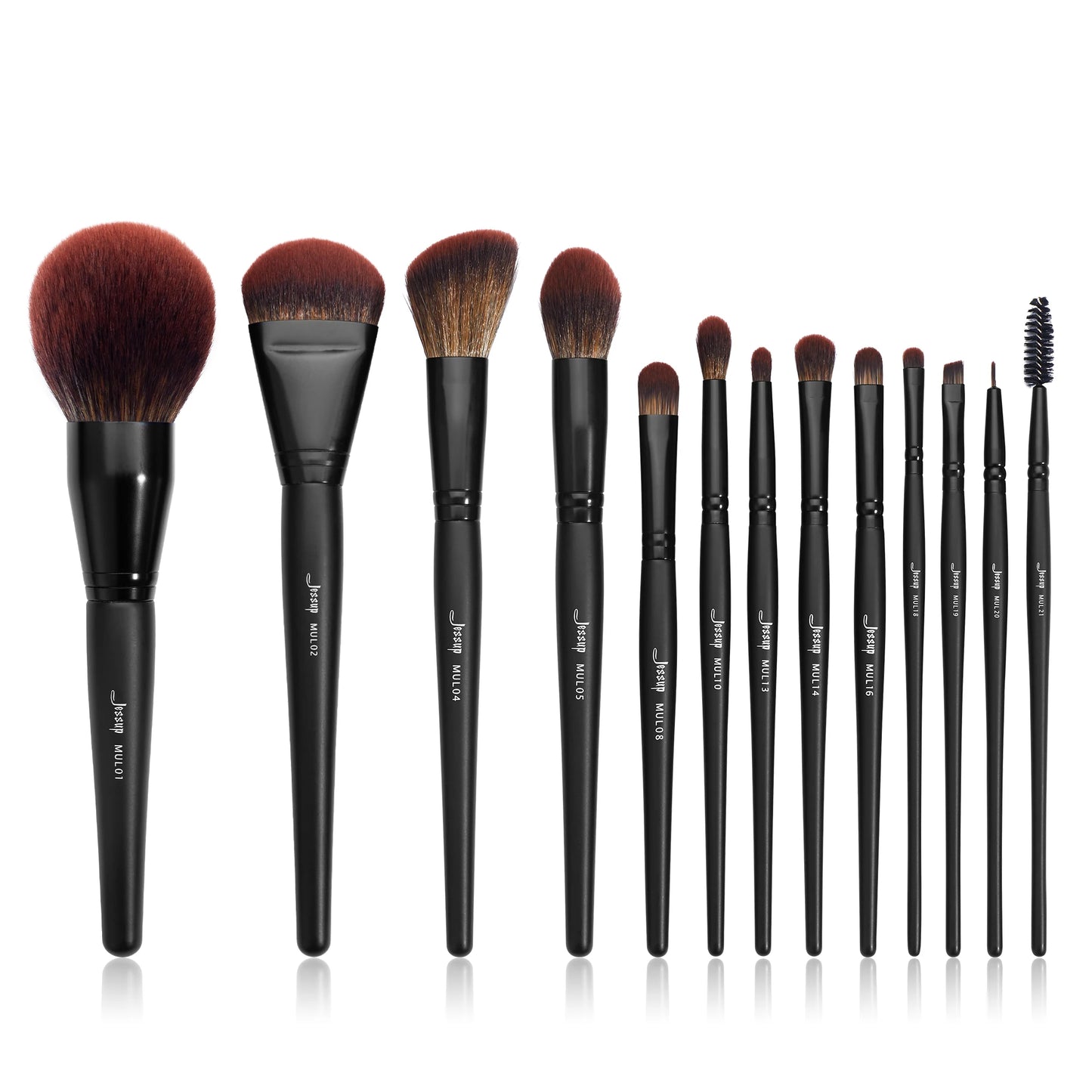 Jessup Makeup Brushes set,3-21pcs Premium Synthetic Big Powder Brush Foundation Concealer Eyeshadow Eyeliner Spoolie Wooden T271