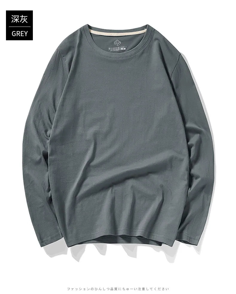 Free Ship T-Shirts Men Women Cotton Plain Tees Long Sleeve Solid Basic Tshirts Male Female Slim Fit Tee Shirt Boy Girl Plus Size