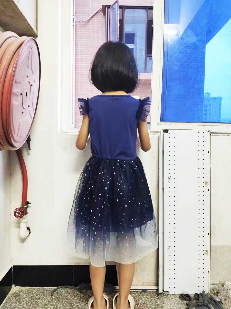 KPop Demon Hunters Clothes Kids Short Sleeve Casual Dress Baby Girls Lace Dress with Small Bag Children Wedding Party Vestidos