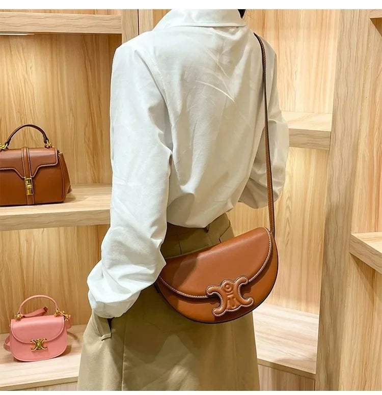 Trendy Fashionable Versatile Women's Shoulder Bag 2024 New Style Summer Collection Genuine Leather Waist Crossbody Small Bag