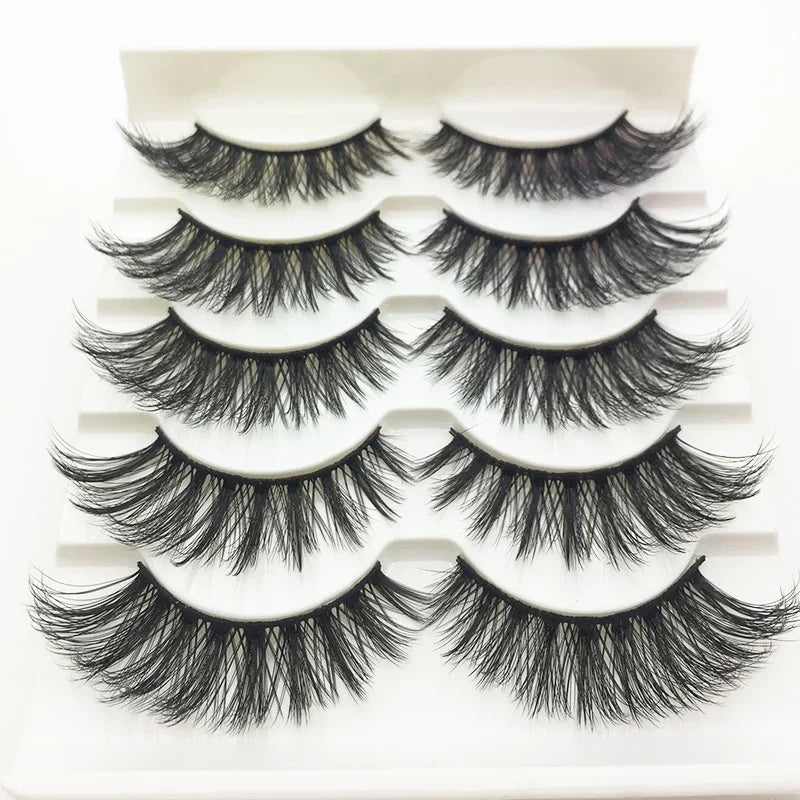 10/2 Pairs Mink Eyelashes Natural 3D Lashes Faux Cils Makeup Dramatic False Eyelashes Wholesale Eyelash Extension Makeup Tools
