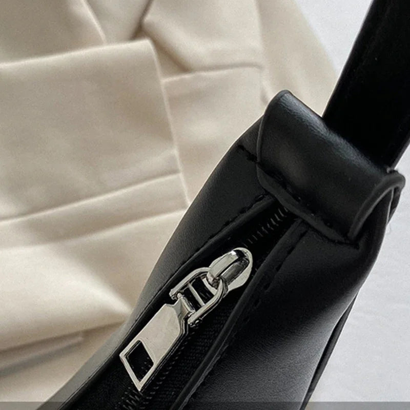 Fashion Luxury Design PU Leather Hobo Shoulder Bag Women Small Clutch Handbag Purse Female Underarm Bag Travel Totes