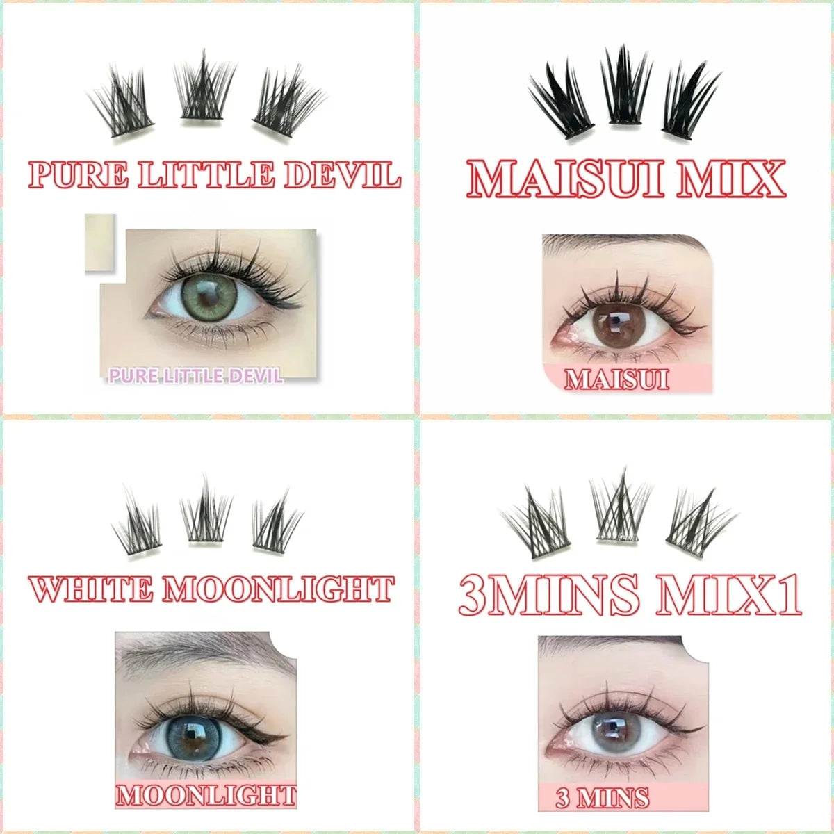 32 Rows Large Capacity Eyelashes Extension Professional Individual Cluster DIY Lashes Natural False Eyelashes Makeup Products