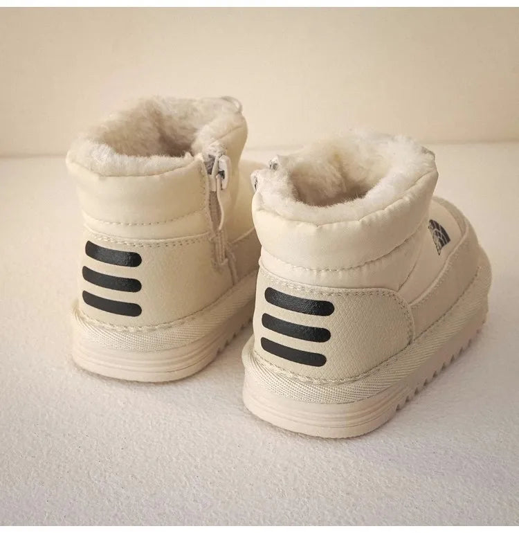 Children's Snow Boots Winter Boys Plush Thicken Platform Cotton Shoes Comfortable Girls Warm Waterproof Fashion Warm Plush Shoes
