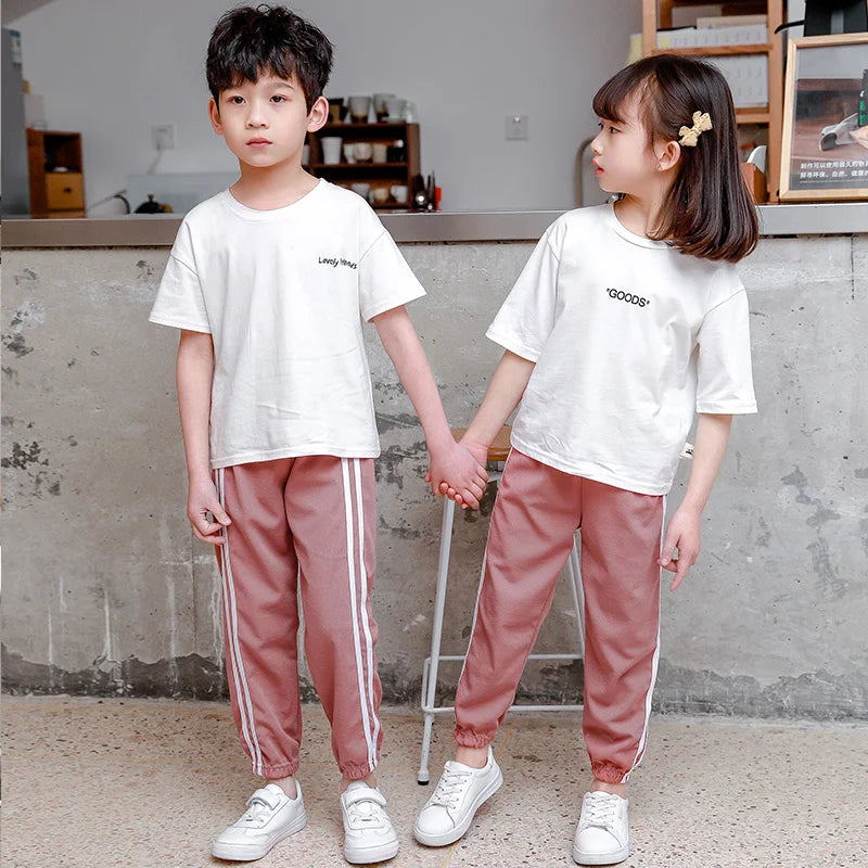 Summer Boys and Girls Thin Pants Kids Sport Wear Trousers Children's Clothes Comfortable Breathable Candy Color Pants