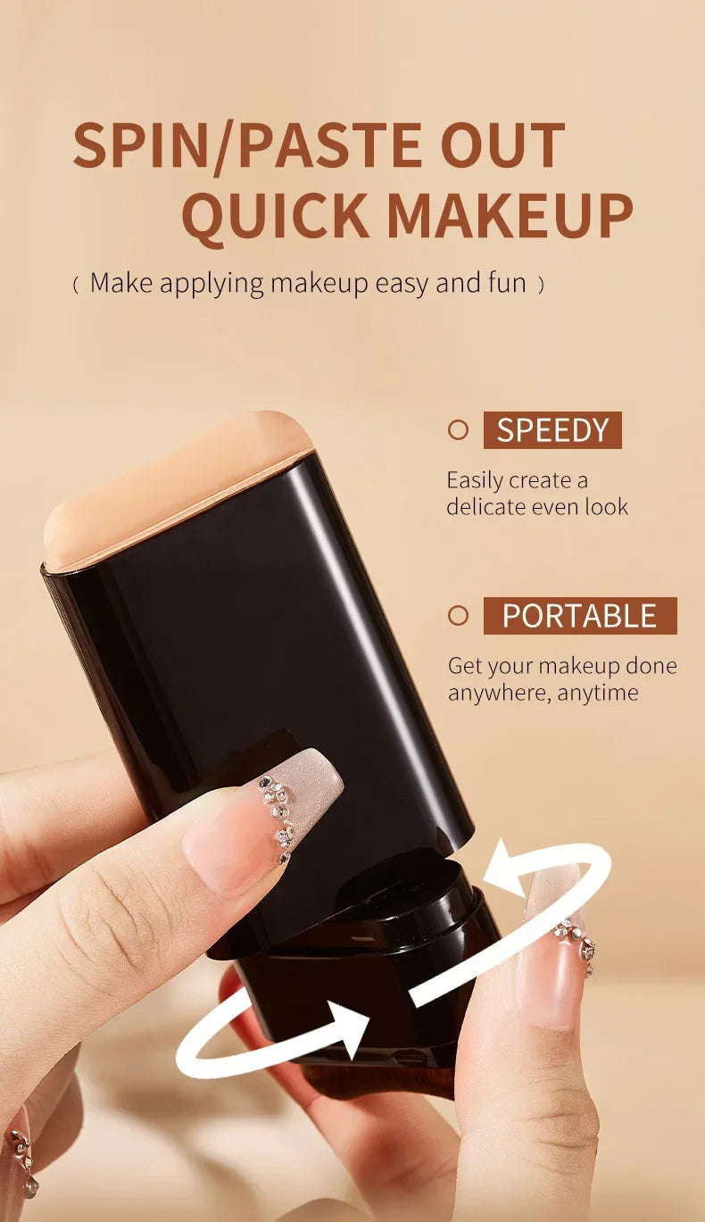 TVLV eraser foundation make-up stick 20g, with brush to brighten skin liquid foundation, long-lasting makeup concealer