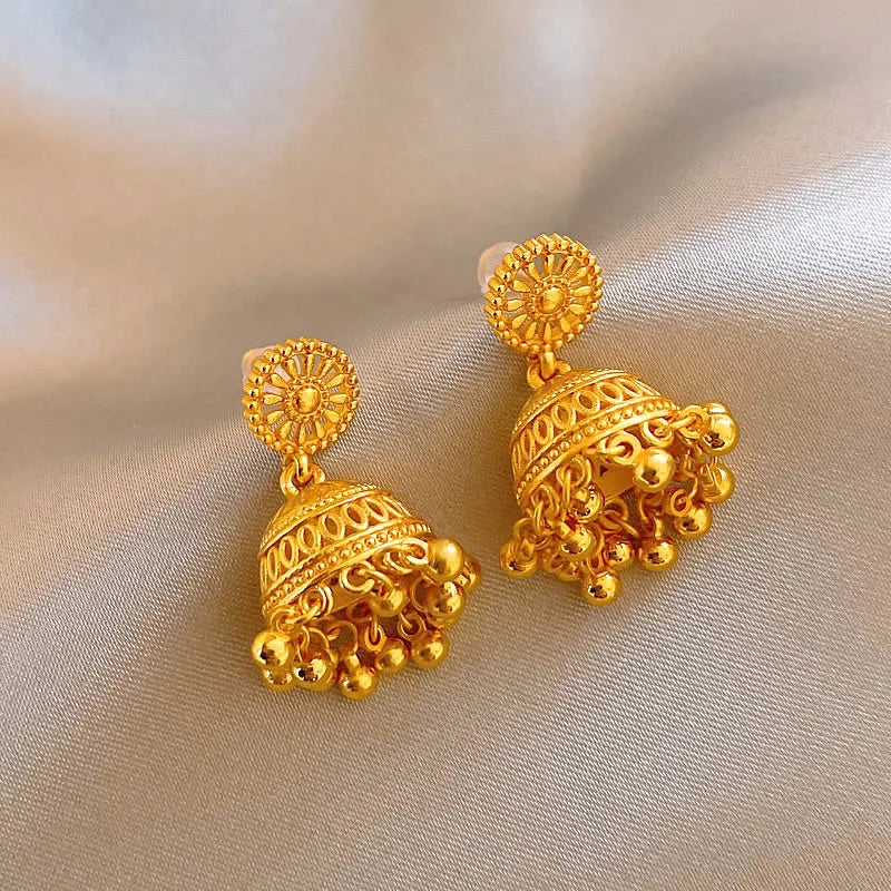 DREJEW Vintage Bell Tassel Earrings for Women 2025 European and American Drop Earring High-end Luxury Designer Jewelry