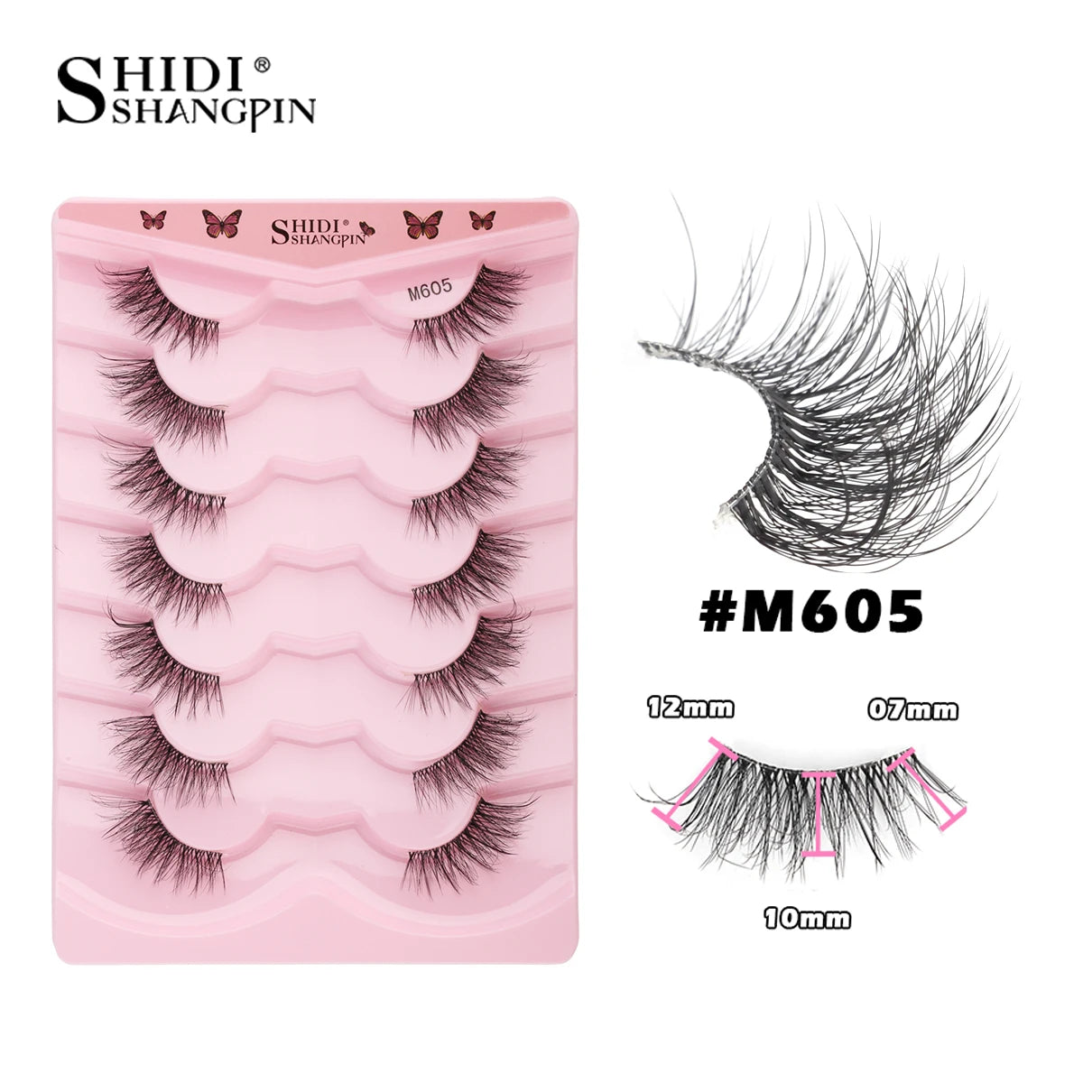 SHIDISHANGPIN Half Lashes Cat Eye Lashes 3D Natural Winged End Eye Elongated Eyelashes Fox Eye lashes Faux Mink Eyelashes Makeup