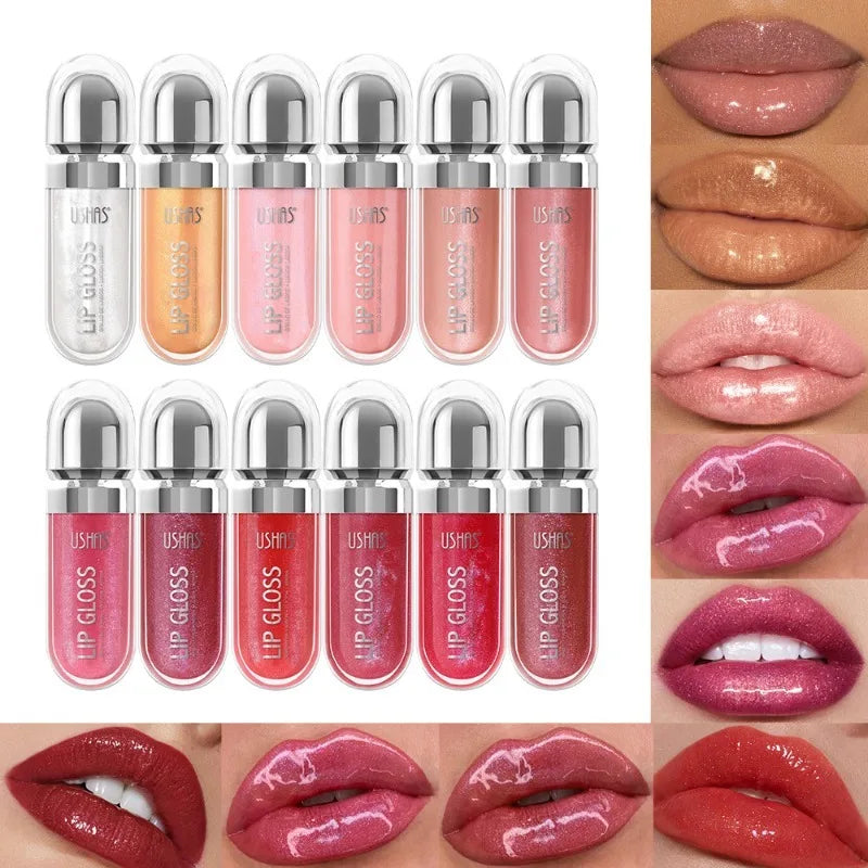 12 Colors Glitter Lips Gloss Long Lasting Diamond Pearlescent Metallic Liquid Lipstick Moisturizing Lip Glaze Cosmetics makeup