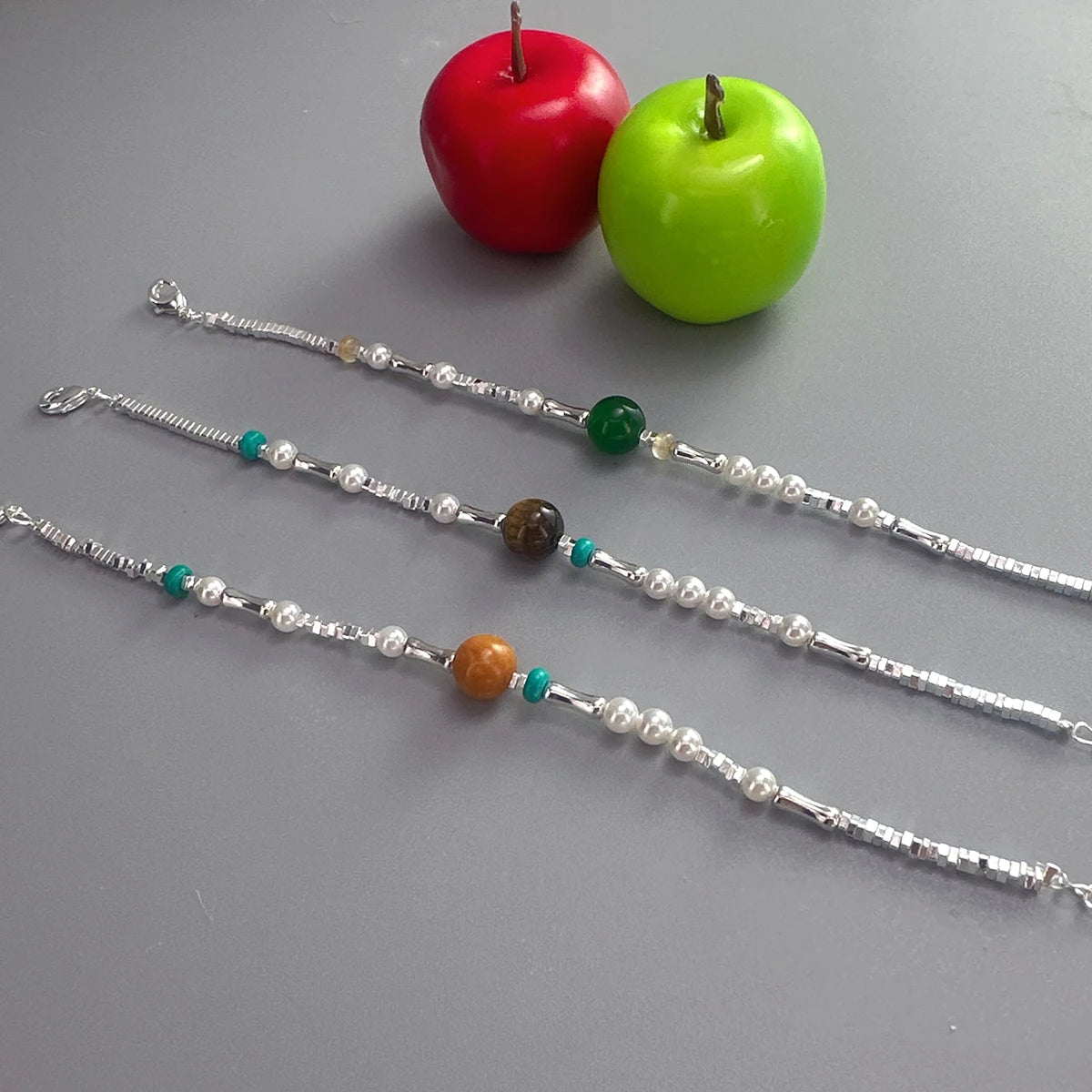 VENTFILLE 925 Sterling Silver Line Extremely fine Bracelet for Women Love Haert Bead Korean Ins Sweet Jewelry Gift Dropshipping