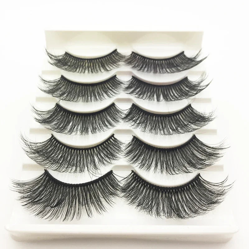 10/2 Pairs Mink Eyelashes Natural 3D Lashes Faux Cils Makeup Dramatic False Eyelashes Wholesale Eyelash Extension Makeup Tools