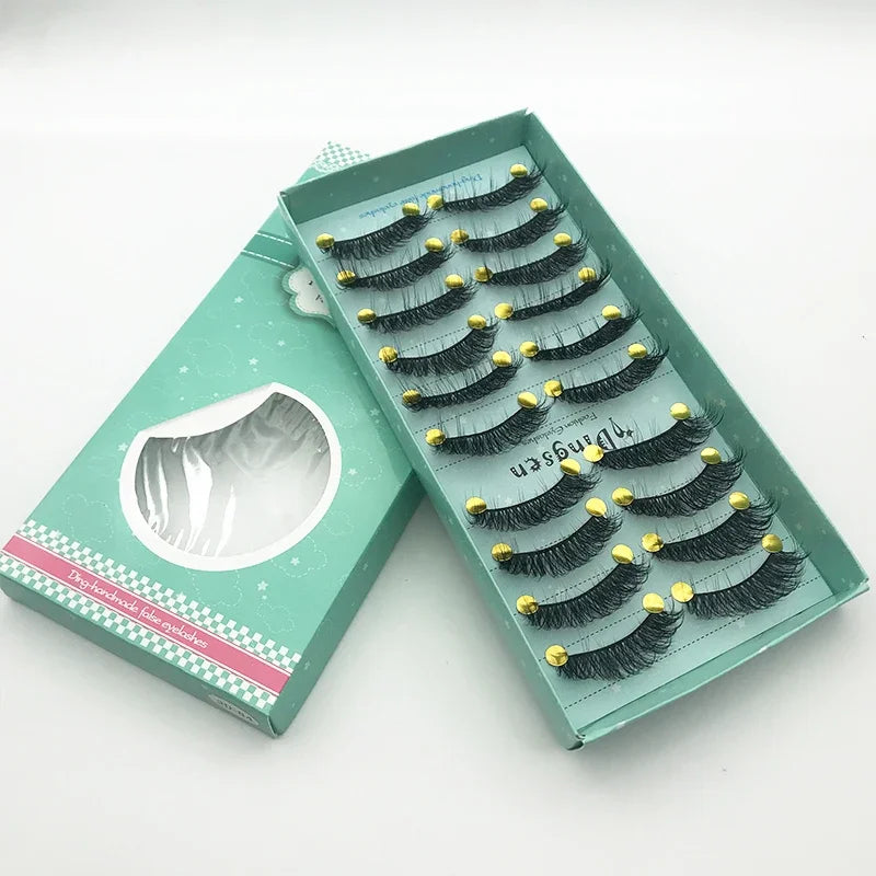 10/2 Pairs Mink Eyelashes Natural 3D Lashes Faux Cils Makeup Dramatic False Eyelashes Wholesale Eyelash Extension Makeup Tools