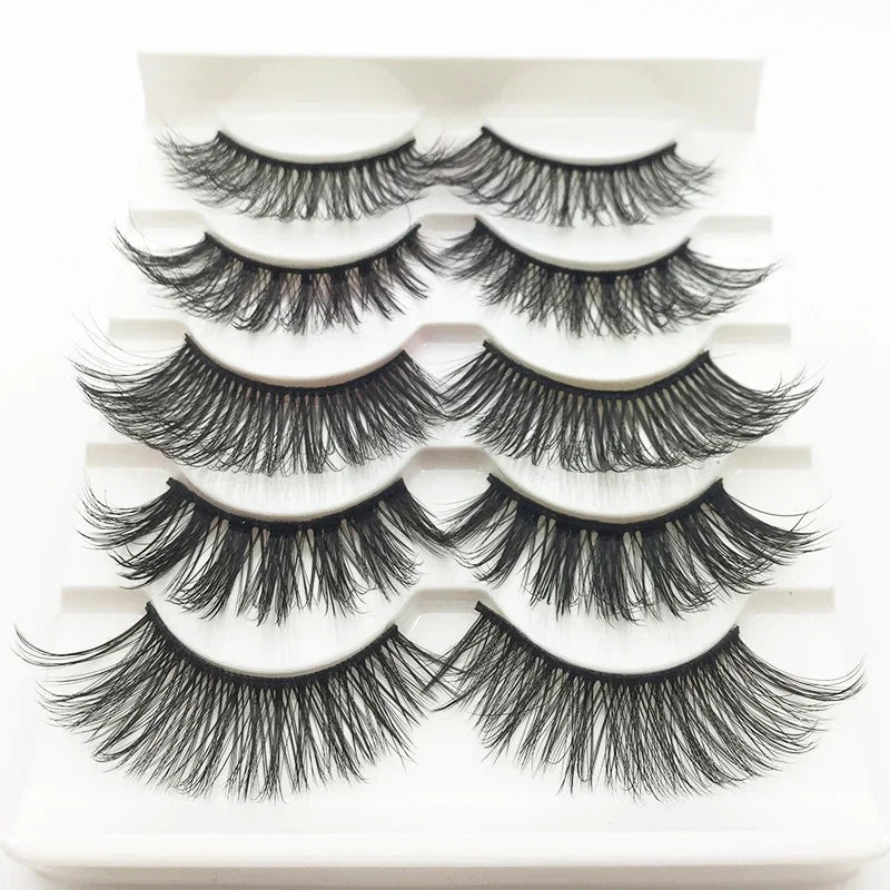 10/2 Pairs Mink Eyelashes Natural 3D Lashes Faux Cils Makeup Dramatic False Eyelashes Wholesale Eyelash Extension Makeup Tools