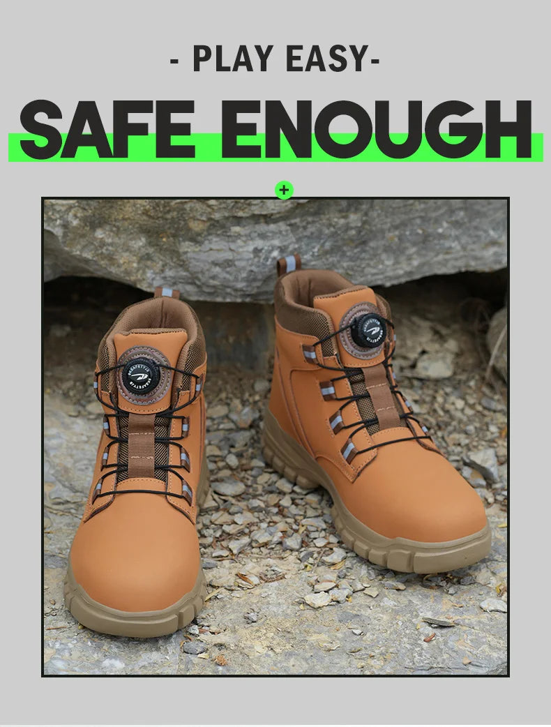 Work Safety Boots Men Waterproof Security Boots lightweight Industrial Steel Toe Work Shoes Protective Men Safety Shoes Size 48