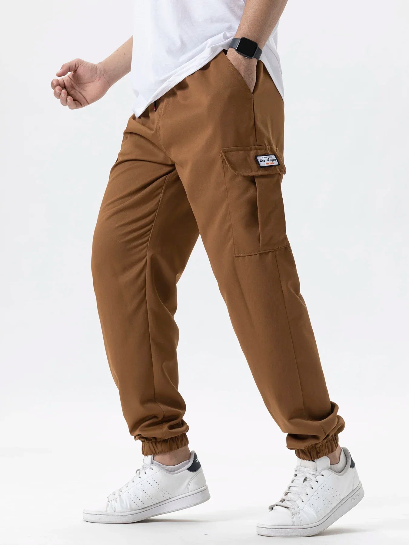 Men's Casual Cargo Sweatpants Spring/Autumn S-2XL Waist Drawstring Joggers Hiking Tactical Pants for Men with Pockets