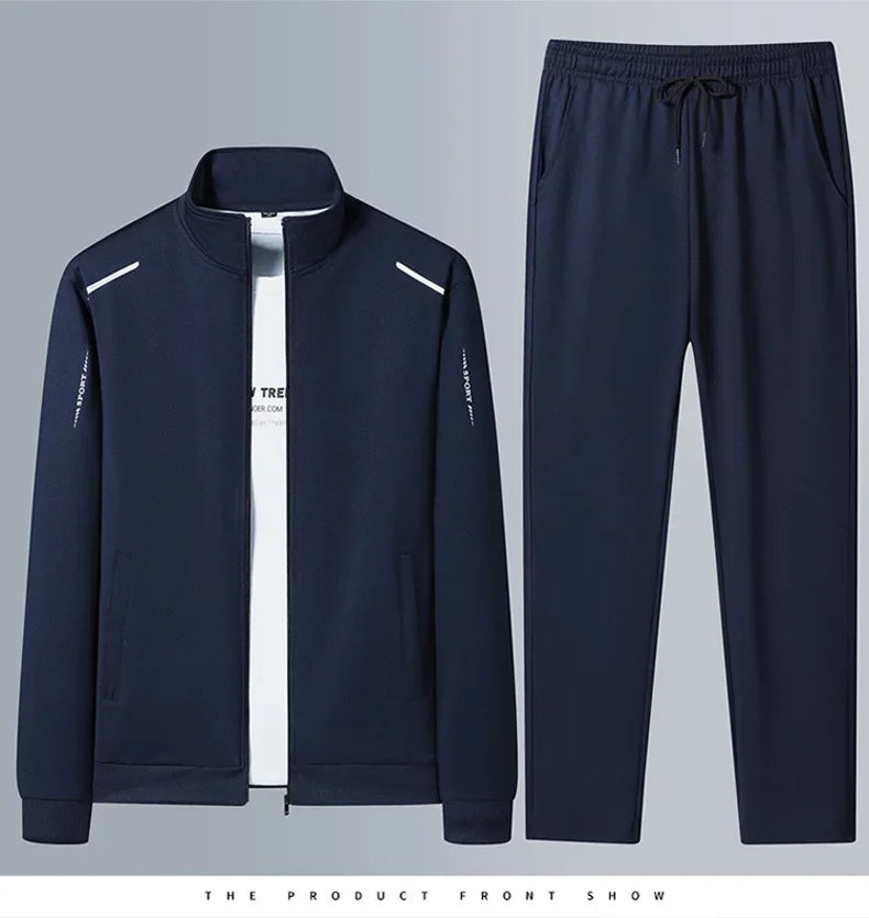 Casual Sportswear Set for Middle-Aged And Elderly Men Spring Autumn New Style Two-Piece Suit Dad Clothes Comfortable Fitness Out