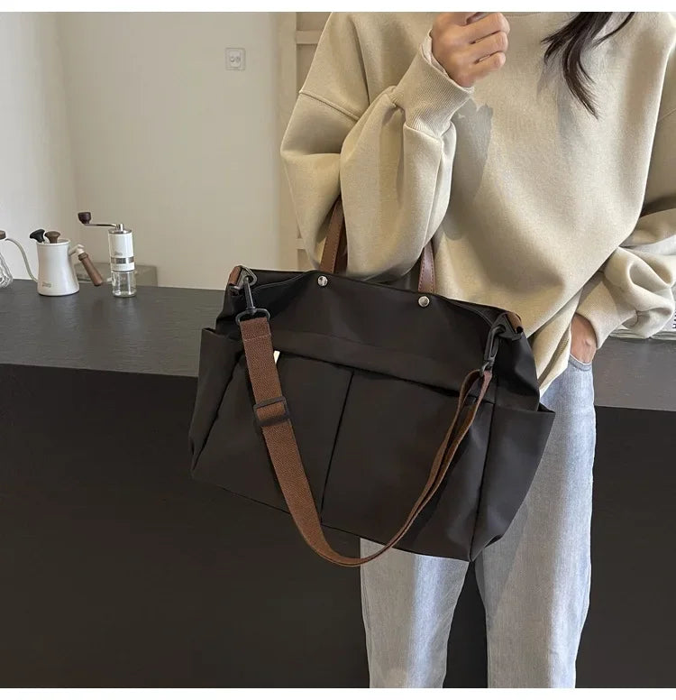 Large Capacity Winter Lady Shoulder Bag Vintage Casual Girl Tote Bags Y2K Pu Leather Female Handbags Women's Commuter Bag Purse