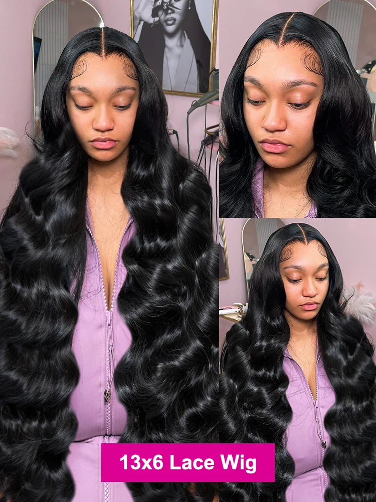 Luvin HD Transparent Body Wave Human Hair Wigs 13x6 Body Wave Lace Front Wig Human Hair Brazilian Water Wave Lace Frontal Wigs