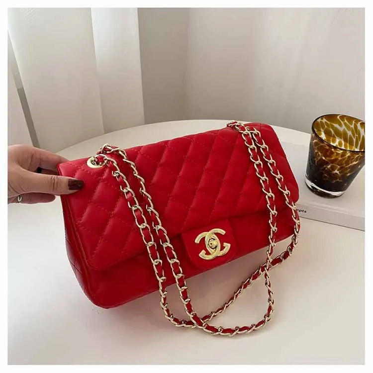 2025 Fashionable New Versatile Commuter Women's Bag Large-capacity One-shoulder Crossbody Bag with Diamond Chain Bag
