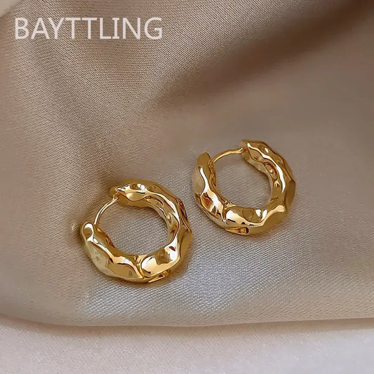 New Hot Sell Trendy 925 Sterling Silver Circle Earrings for Women Real Silver Ear Hoop Earrings
