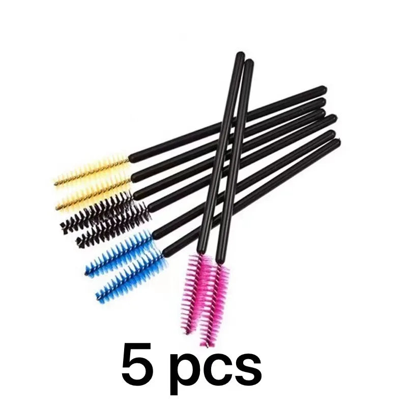 YSDO Good Quality 5/50 Pcs Crystal Eyelash Makeup Brushes Diamond Handle Mascara Wands Eyelash Extension Tools