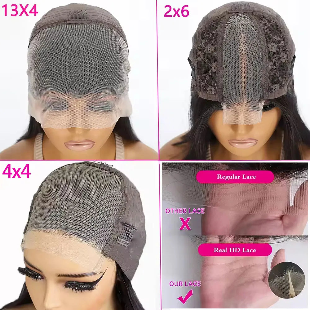 Deep Curly Bob Wig 13x4 HD Lace Frontal Wig Pre Plucked 100% Human Hair Short Bob Wig 4x4 2x6 HD Lace Closure Wig 200% Density