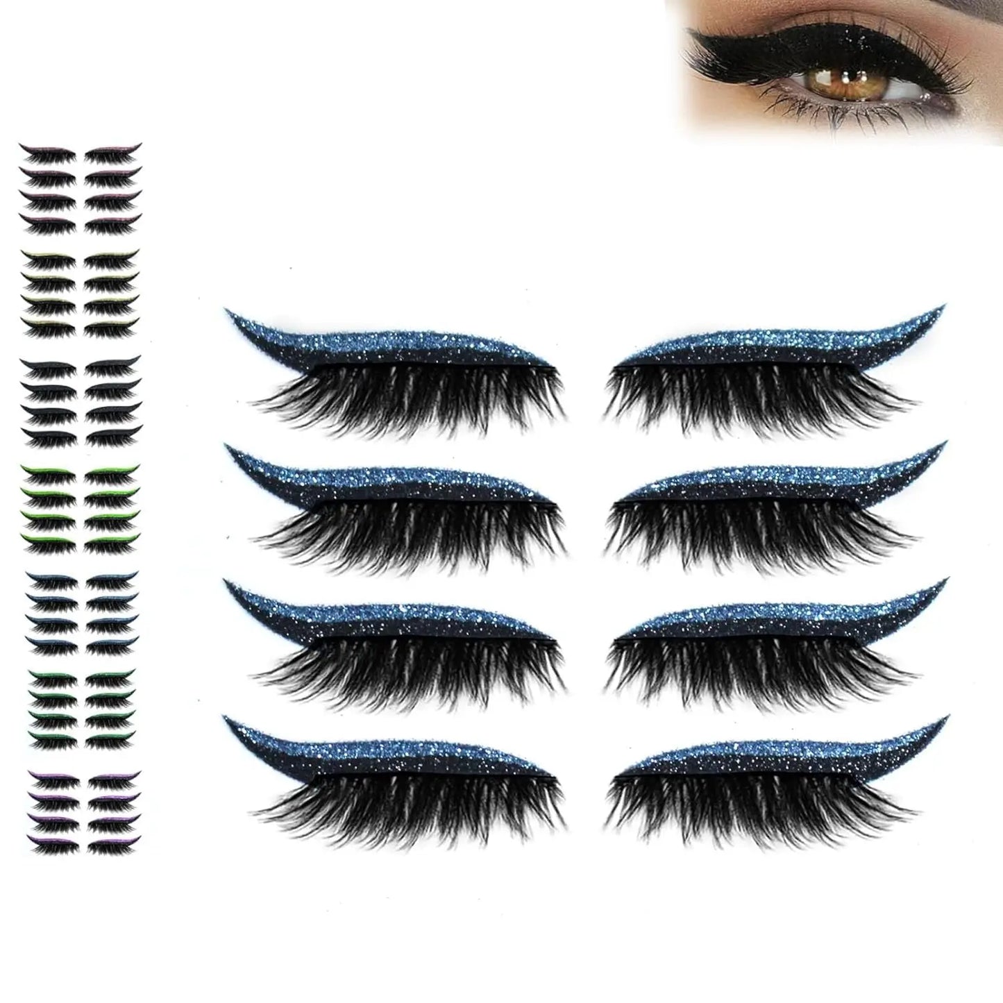 Eyeshadow Eyelash Patch Seamless Makeup Stickers False Eyelashes Innovative Reusable Eyelashes For Cosplay Special Occasions