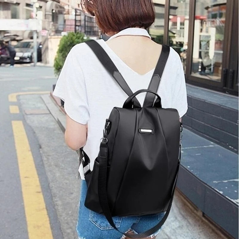 New Women's Multifunction Backpack Casual Solid Color School Bag For Girls Fashion Detachable Strap Travel Shoulder Bag