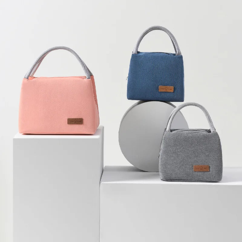 Small Lunch Cooler Bag for Women Men Leakproof Food Carrier Work Lunch Bag Thermal Keeps Cold & Heat Insulated Tote with Zipper