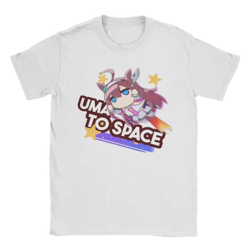 I Paused My Umamusume Career To Be Here Men Women T Shirt Tees Short Sleeve Round Collar T-Shirts Cotton Plus Size Clothes