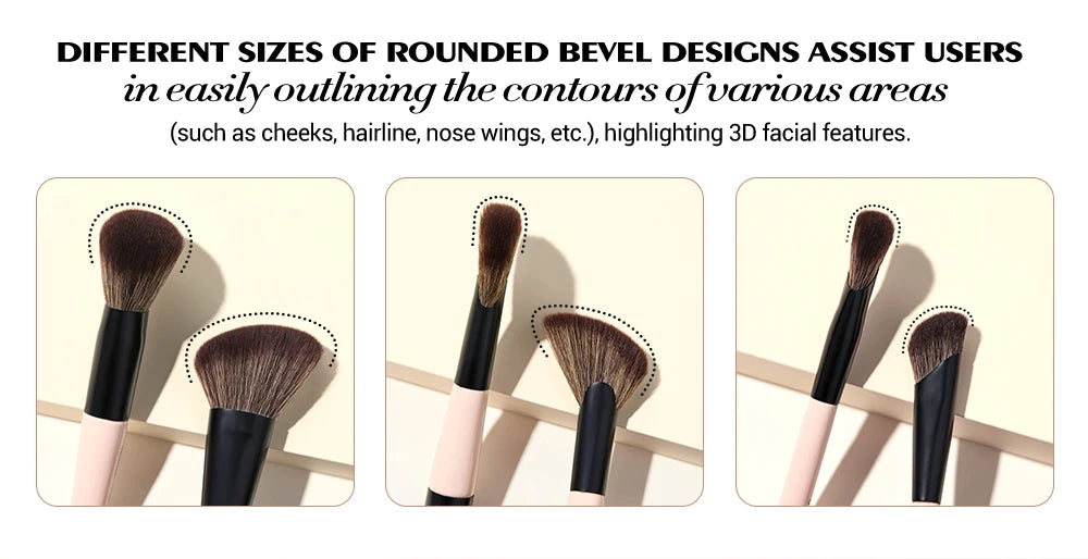 Jessup Makeup Brushes Set, 3/5/7pcs Double Sided Makeup Brush Foundation Eyeshadow Powder Blending,Cruelty-Free Peach Dust T600