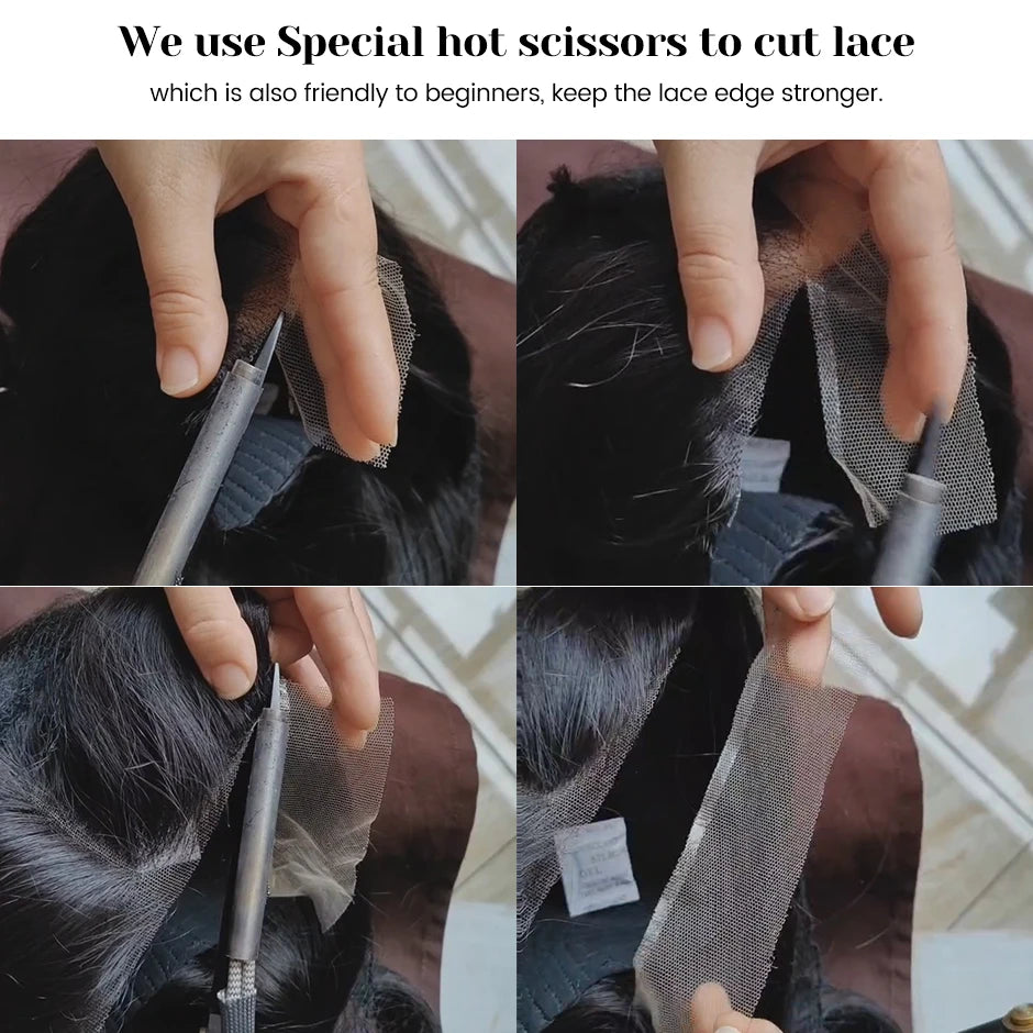 13x4 Ready to Wear and Go Lace Glueless Wigs Transparent Straight Pre Cut Lace Front Human Hair Wigs 4X4 Closure Wig Pre Plucked