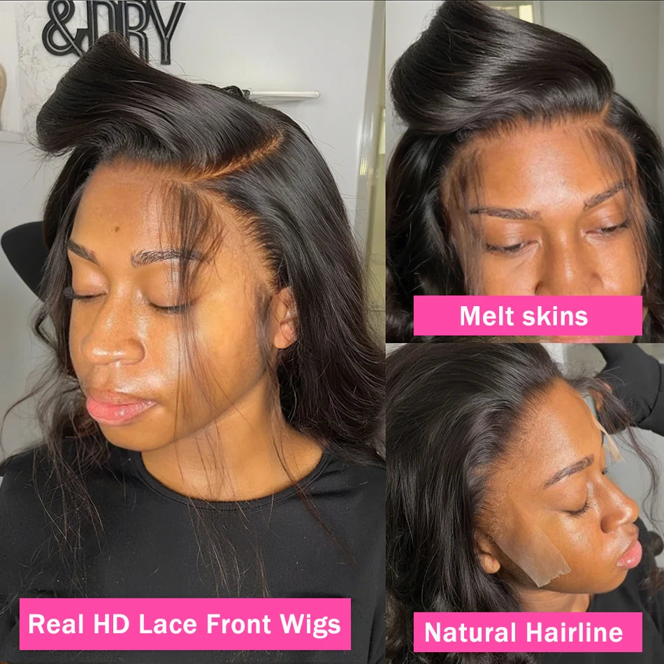 Luvin HD Transparent Body Wave Human Hair Wigs 13x6 Body Wave Lace Front Wig Human Hair Brazilian Water Wave Lace Frontal Wigs