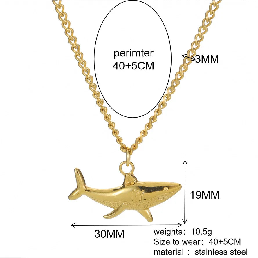 Summer Women's Starfish Conch Shell Necklace Fashion Stainless Steel Gold/Silver Color Crab Turtle Choker Beach Jewelry Gifts