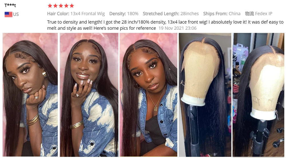 13x4 Ready to Wear and Go Lace Glueless Wigs Transparent Straight Pre Cut Lace Front Human Hair Wigs 4X4 Closure Wig Pre Plucked