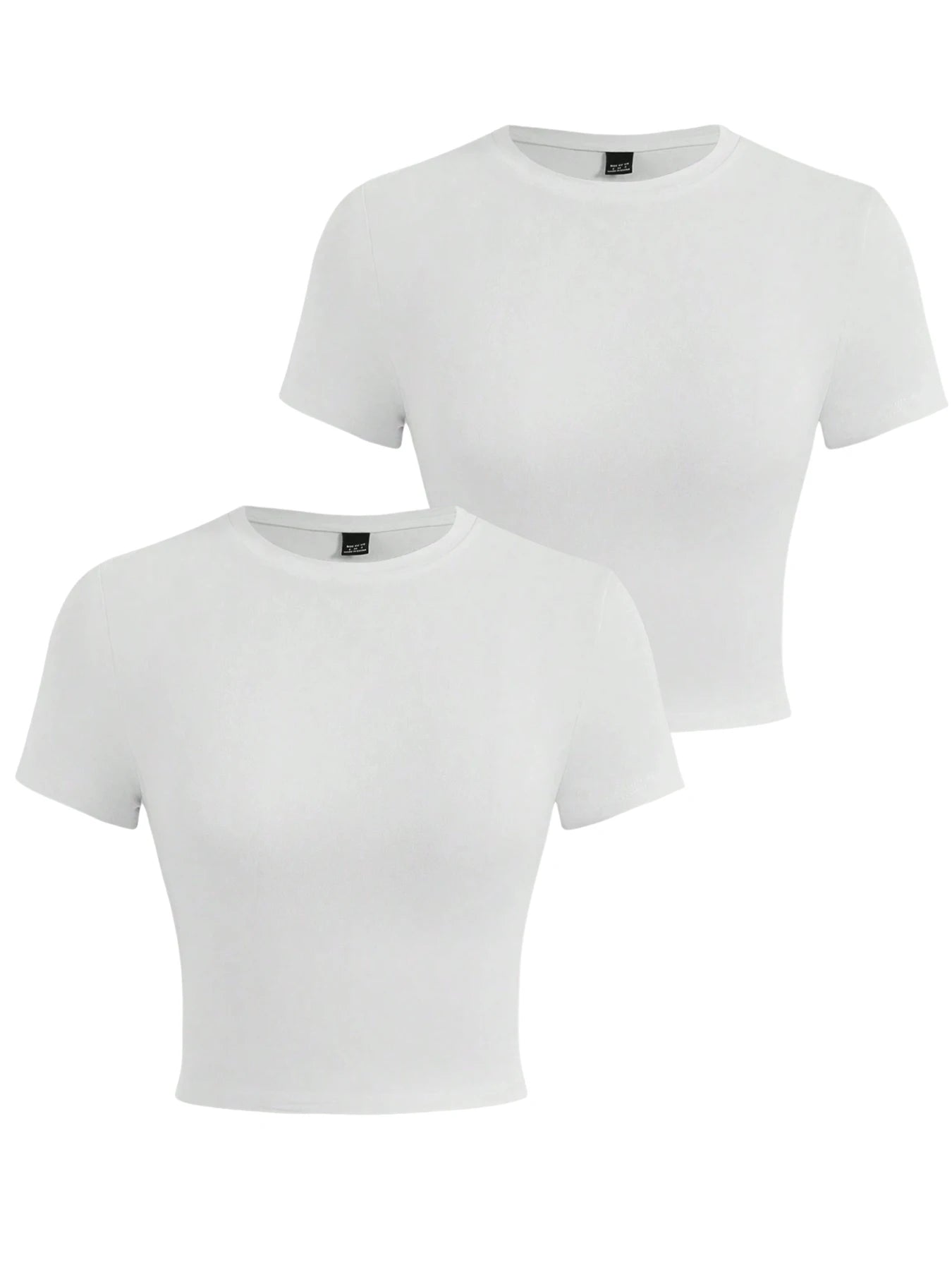 Y2K Woman Solid Crop Tops Short Sleeve High Elastic Viscose T-Shirt Soft O-Neck Sporty Tees Summer Street Fashion Female Clothes