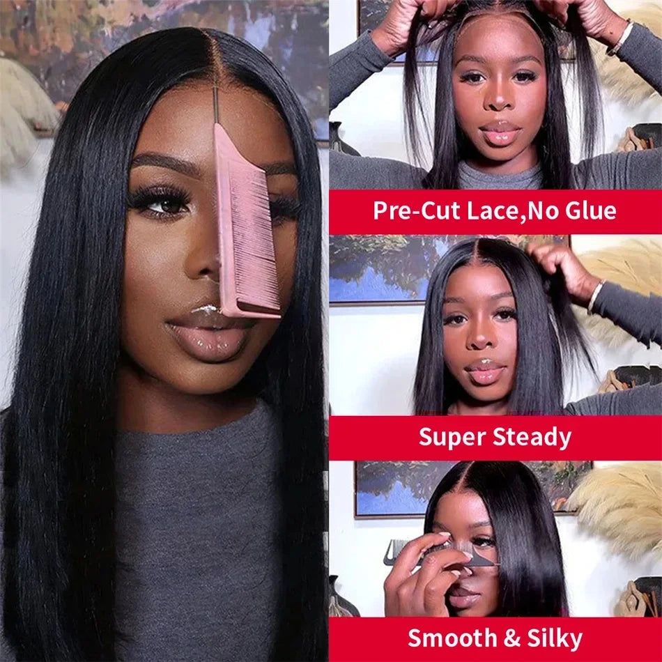 30 40 Inch Bone Straight Lace Frontal Wigs Human Hair 13x6 Hd Transparent Lace Front Wig 13x4 Long Straight Wig For Black Women