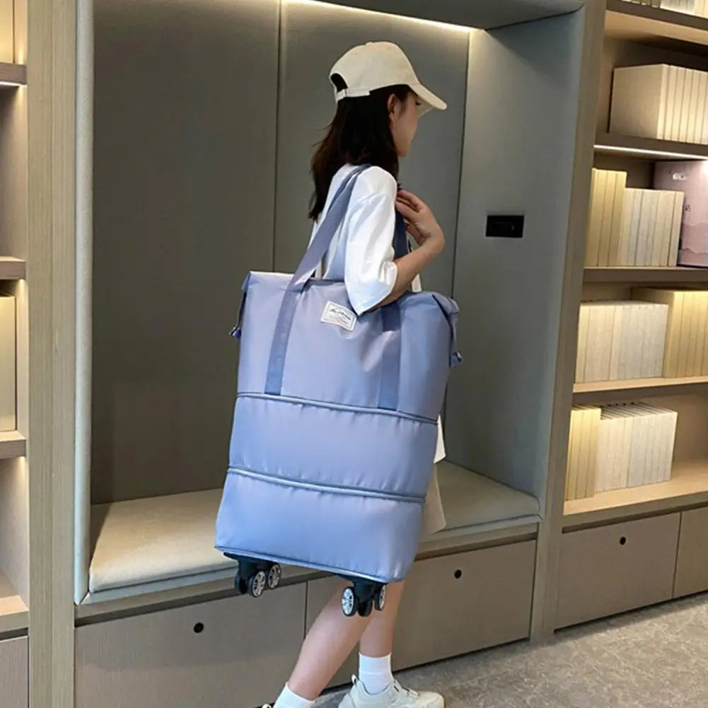 Travel Portable Large Capacity Detachable Universal Wheel Storage Bag Check-In Bag with Wheel Double Layer Carry-On Bag
