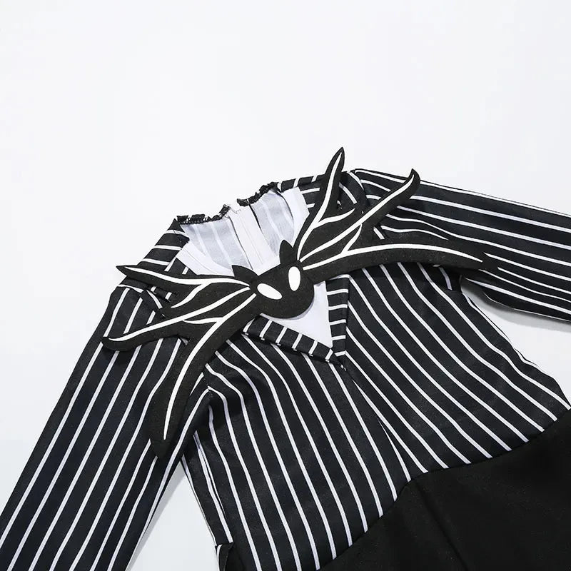 Baby Girls Halloween Costumes Cosplay Dress Nightmare Before Xmas Children Carnival Princess Sally Party Clothes 2-10 Years