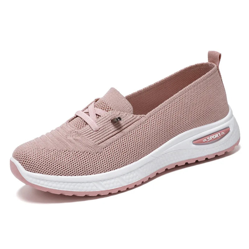 Summer Women's Sneakers Breathable Slip on Walking Shoes Mesh Low Top Womens Vulcanized Shoes Soft Sole Lightweight Women Shoes