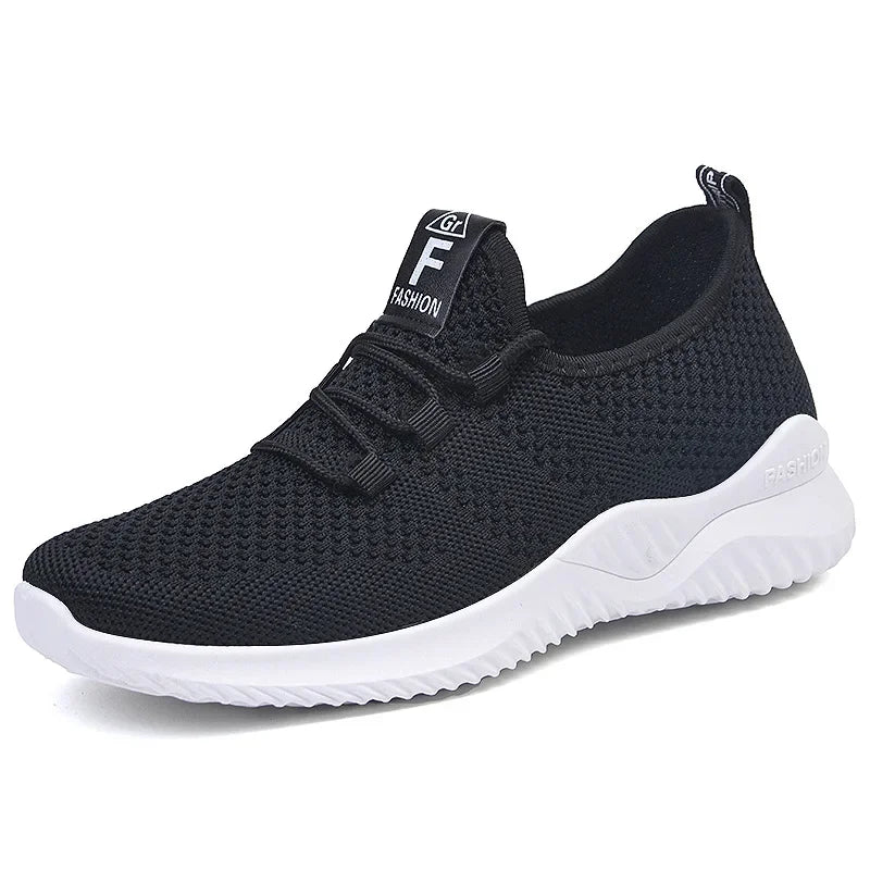 Comfortable Women's Casual Sneakers Summer Breathable Flat Shoes Fashion Women Sneakers Versatile Lace-Up Running Shoes 2025 New