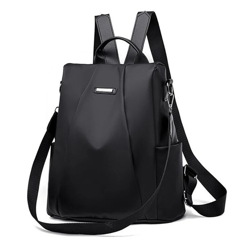New Women's Multifunction Backpack Casual Solid Color School Bag For Girls Fashion Detachable Strap Travel Shoulder Bag