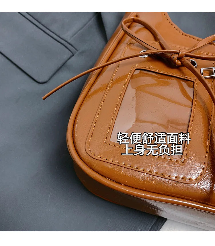 Y2k Harajuku Shoulder Bag Women Korean Transparent Ita Bag School Crossbody Bag Female Japanese Designer Preppy Handbag Purse