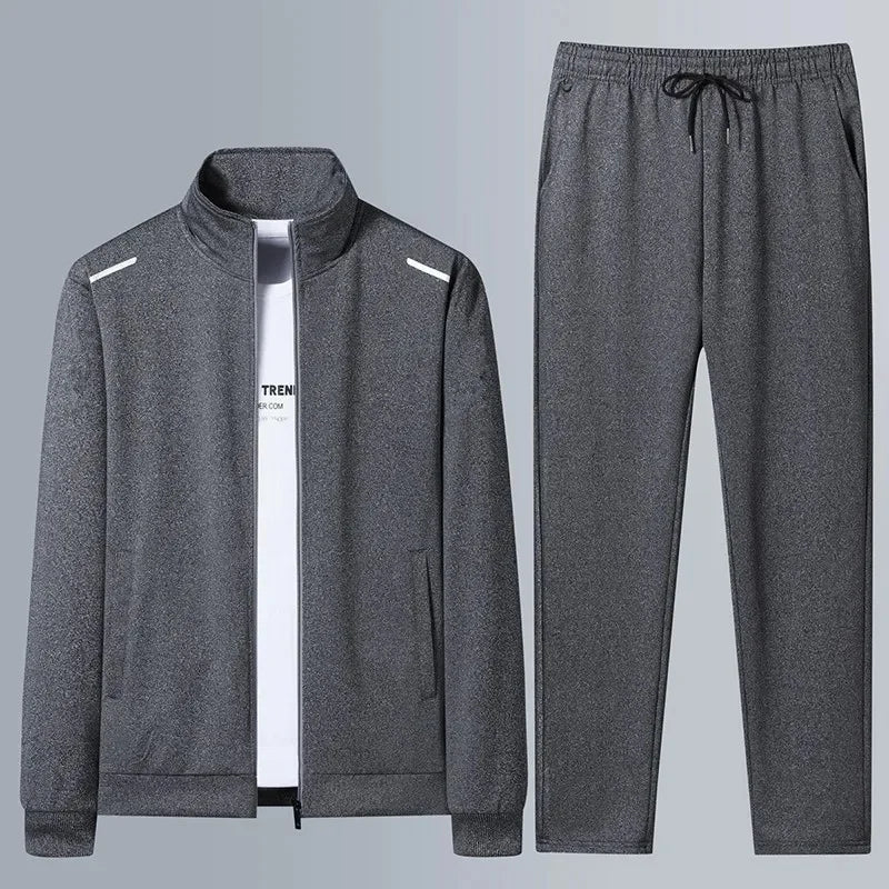 Casual Sportswear Set for Middle-Aged And Elderly Men Spring Autumn New Style Two-Piece Suit Dad Clothes Comfortable Fitness Out
