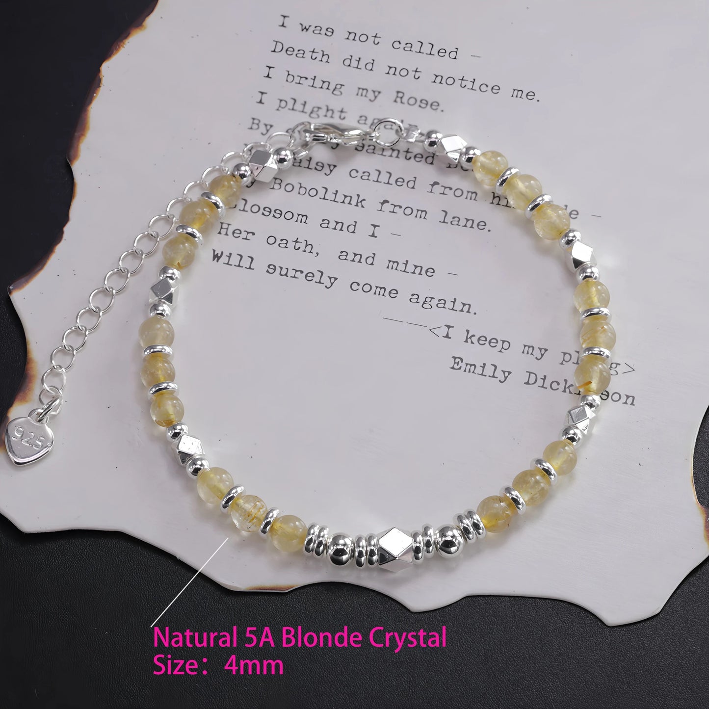 VENTFILLE 925 Sterling Silver Line Extremely fine Bracelet for Women Love Haert Bead Korean Ins Sweet Jewelry Gift Dropshipping