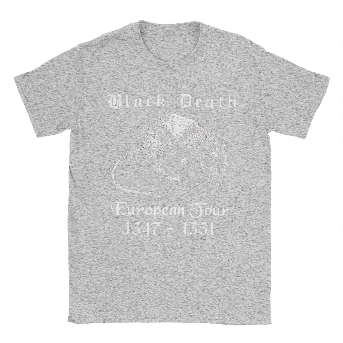 Bubonic World Tour T Shirt Black Death European Tour Harajuku T Shirts Short-Sleeved Tshirt Summer Pure Cotton Clothes Tops