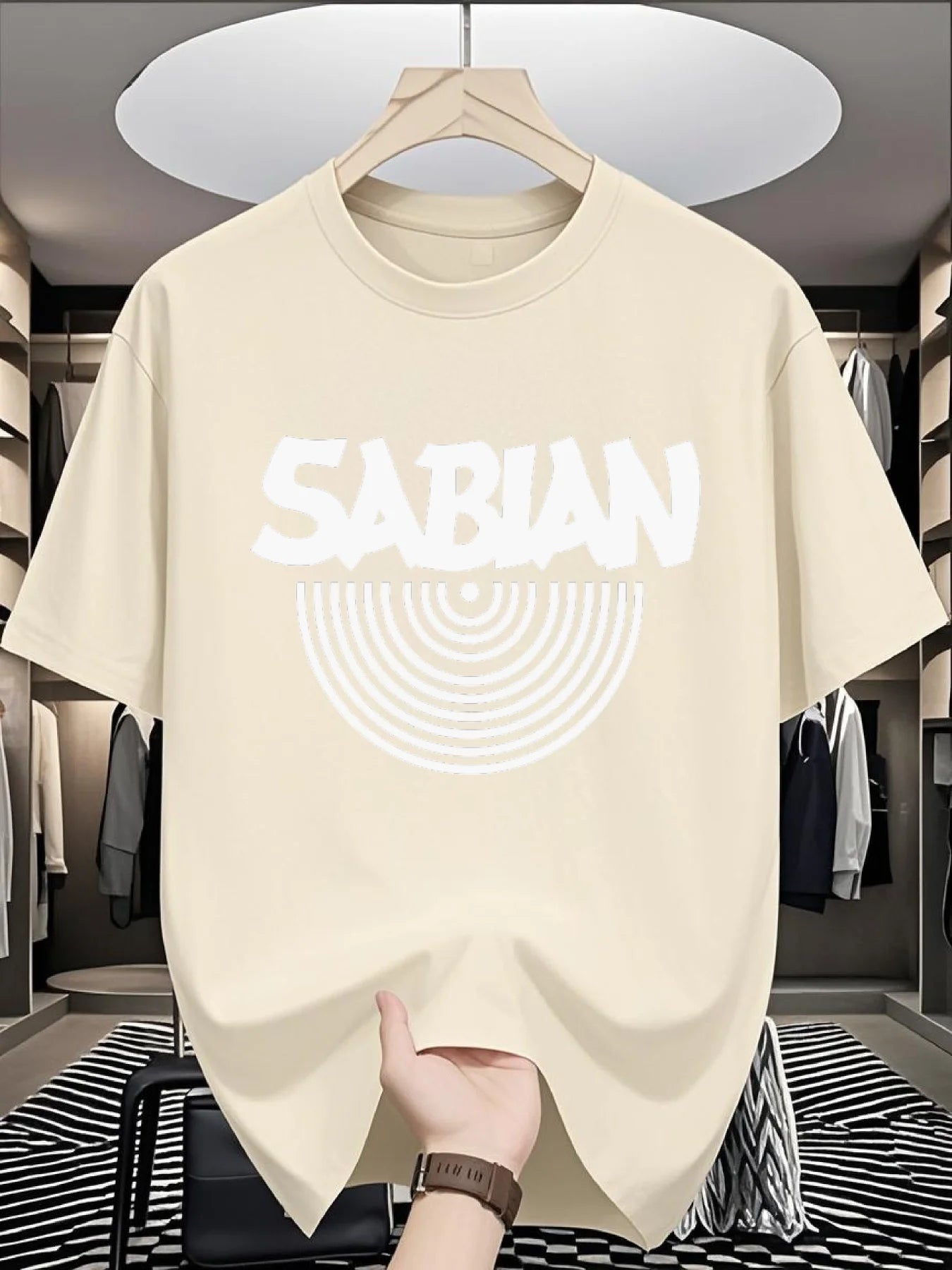 SABIAN Retro Graphic Design -Summer T-shirt Casual T-shirt Loose Comfortable to wear casual summer outdoor clothing;